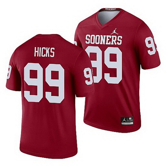 Oklahoma Sooners Marcus Hicks Crimson Legend Men'S Jersey Oklahoma Sooners Marcus Hicks Crimson Legend Men'S Jersey