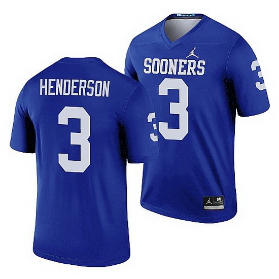 Oklahoma Sooners Mikey Henderson Blue Legend Men'S Jersey Oklahoma Sooners Mikey Henderson Blue Legend Men'S Jersey