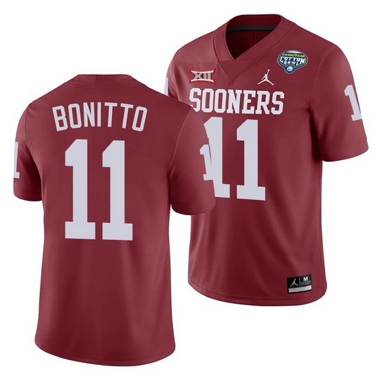 Oklahoma Sooners Nik Bonitto Crimson 2020 Cotton Bowl Classic College Football Jersey Oklahoma Sooners Nik Bonitto Crimson 2020 Cotton Bowl Classic College Football Jersey