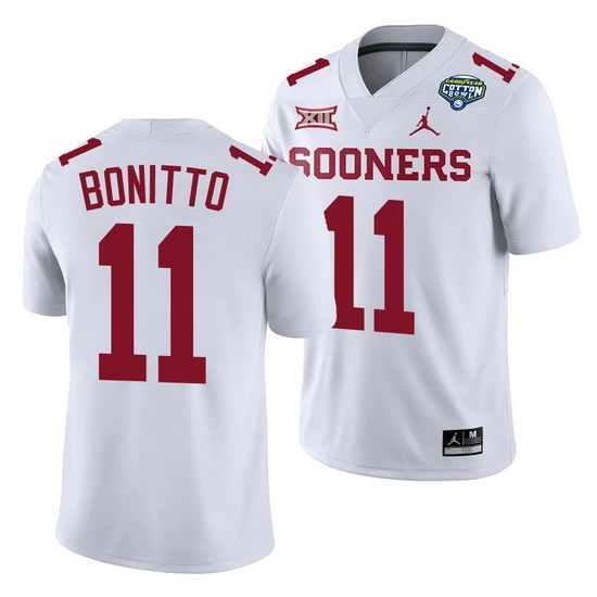 Oklahoma Sooners Nik Bonitto White 2020 Cotton Bowl Classic College Football Jersey Oklahoma Sooners Nik Bonitto White 2020 Cotton Bowl Classic College Football Jersey