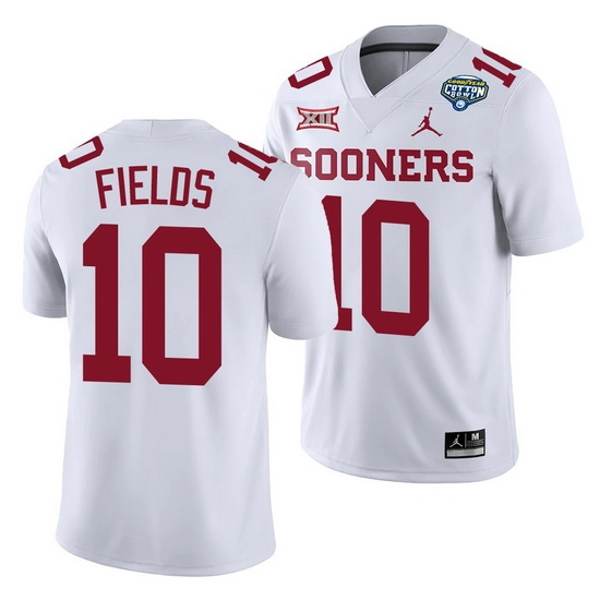 Oklahoma Sooners Pat Fields White 2020 Cotton Bowl Classic College Football Jersey Oklahoma Sooners Pat Fields White 2020 Cotton Bowl Classic College Football Jersey