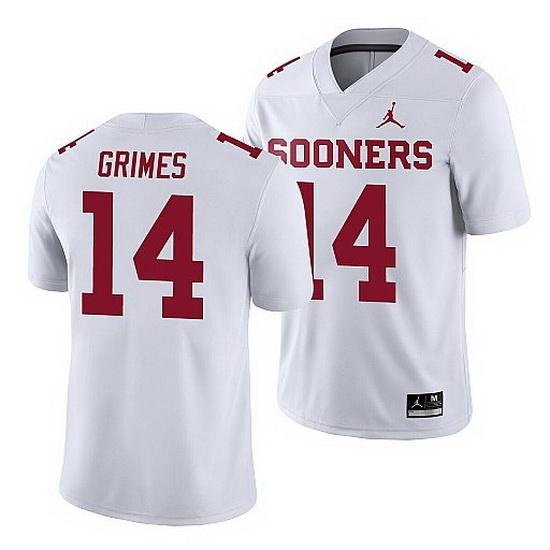 Oklahoma Sooners Reggie Grimes White Game Men'S Jersey Oklahoma Sooners Reggie Grimes White Game Men'S Jersey