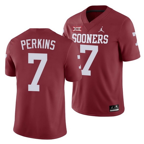Oklahoma Sooners Ronnie Perkins Crimson Game College Football Jersey Oklahoma Sooners Ronnie Perkins Crimson Game College Football Jersey