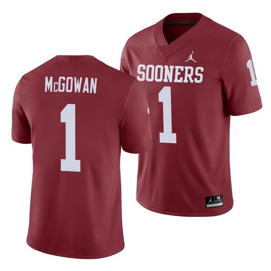 Oklahoma Sooners Seth Mcgowan Crimson Game Men'S Jersey Oklahoma Sooners Seth Mcgowan Crimson Game Men'S Jersey