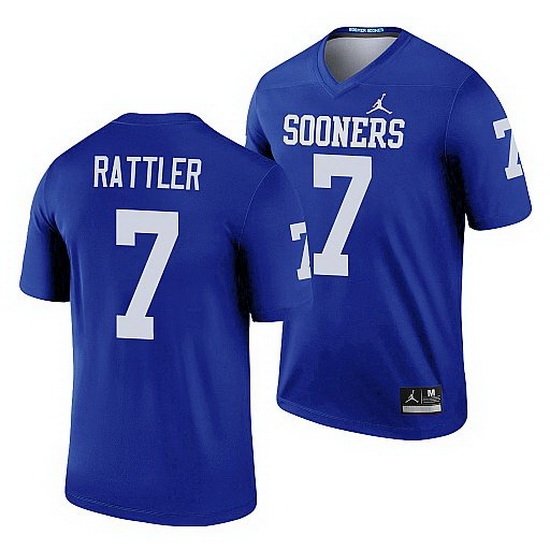 Oklahoma Sooners Spencer Rattler Blue Legend Men'S Jersey Oklahoma Sooners Spencer Rattler Blue Legend Men'S Jersey