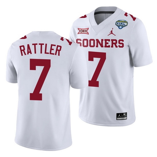Oklahoma Sooners Spencer Rattler White 2020 Cotton Bowl Classic College Football Jersey Oklahoma Sooners Spencer Rattler White 2020 Cotton Bowl Classic College Football Jersey