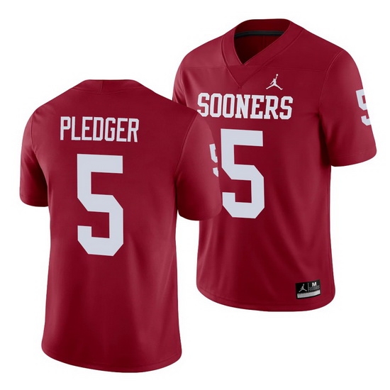 Oklahoma Sooners T.J. Pledger Crimson Alumni Men'S Jersey Oklahoma Sooners T.J. Pledger Crimson Alumni Men'S Jersey