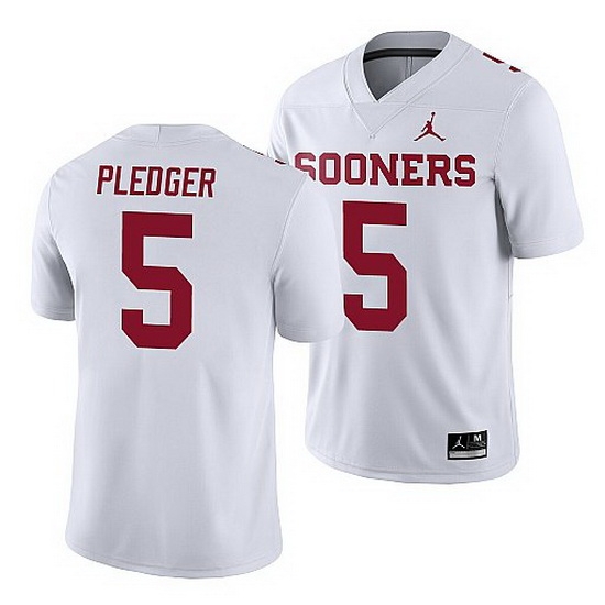Oklahoma Sooners T.J. Pledger White Game Men'S Jersey Oklahoma Sooners T.J. Pledger White Game Men'S Jersey