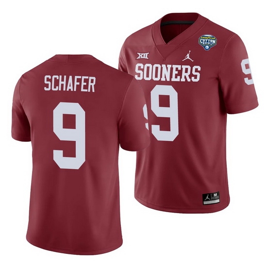 Oklahoma Sooners Tanner Schafer Crimson 2020 Cotton Bowl Men'S Jersey Oklahoma Sooners Tanner Schafer Crimson 2020 Cotton Bowl Men'S Jersey