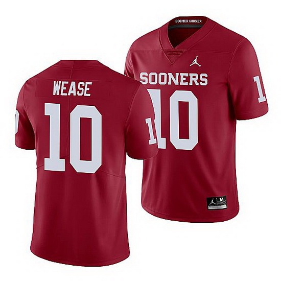 Oklahoma Sooners Theo Wease Crimson Limited Men'S Jersey Oklahoma Sooners Theo Wease Crimson Limited Men'S Jersey