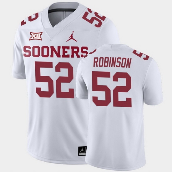 Oklahoma Sooners Tyrese Robinson White Away Men'S Jersey Oklahoma Sooners Tyrese Robinson White Away Men'S Jersey