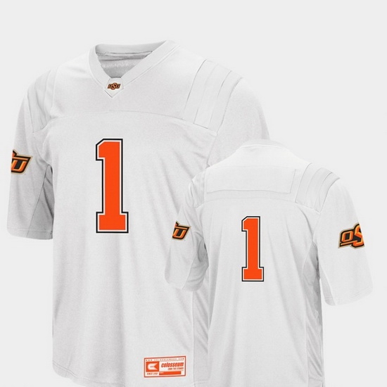 Men Oklahoma State Cowboys And Cowgirls 1 White College Football Colosseum Jersey Men Oklahoma State Cowboys And Cowgirls 1 White College Football Colosseum Jersey