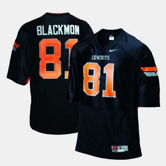 Men Oklahoma State Cowboys And Cowgirls Justin Blackmon College Football Black Jersey Men Oklahoma State Cowboys And Cowgirls Justin Blackmon College Football Black Jersey