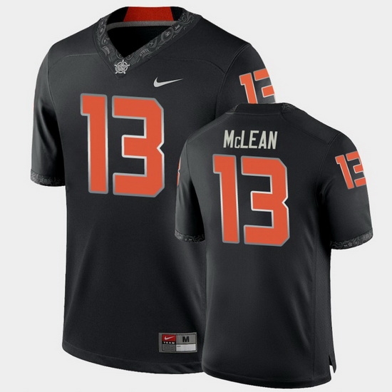 Men Oklahoma State Cowboys Nolan Mclean College Football Black Game Jersey Men Oklahoma State Cowboys Nolan Mclean College Football Black Game Jersey