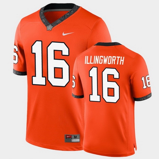 Men Oklahoma State Cowboys Shane Illingworth College Football Orange Game Jersey Men Oklahoma State Cowboys Shane Illingworth College Football Orange Game Jersey