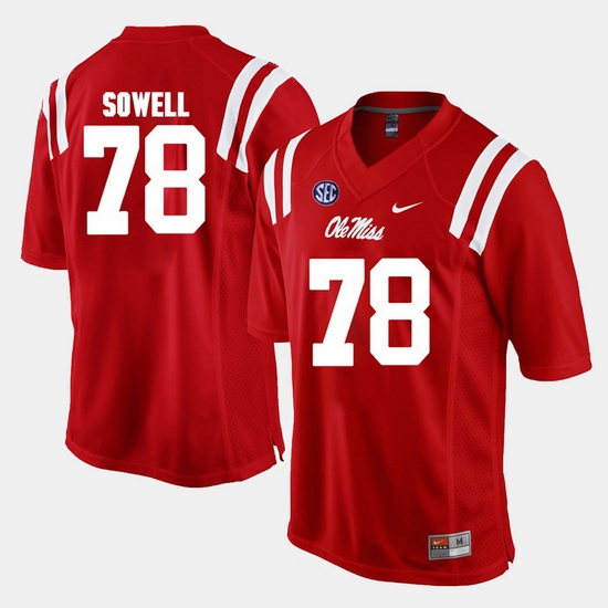 Bradley Sowell Red Ole Miss Rebels Alumni Football Game Jersey Bradley Sowell Red Ole Miss Rebels Alumni Football Game Jersey