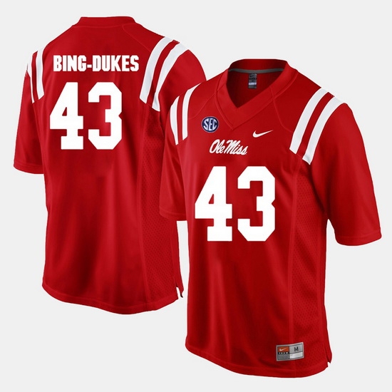 Detric Bing Dukes Red Ole Miss Rebels Alumni Football Game Jersey Detric Bing Dukes Red Ole Miss Rebels Alumni Football Game Jersey