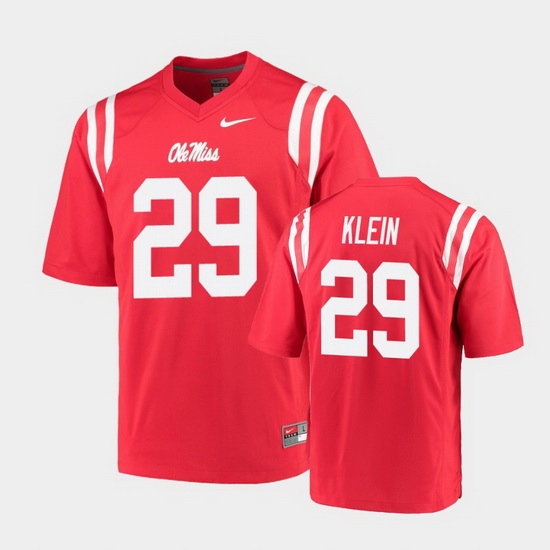 Men Ole Miss Rebels Campbell Klein College Football Red Game Jersey Men Ole Miss Rebels Campbell Klein College Football Red Game Jersey