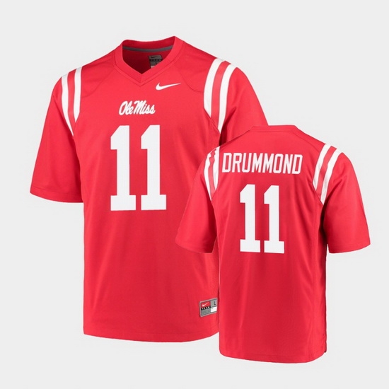 Men Ole Miss Rebels Dontario Drummond College Football Red Game Jersey Men Ole Miss Rebels Dontario Drummond College Football Red Game Jersey