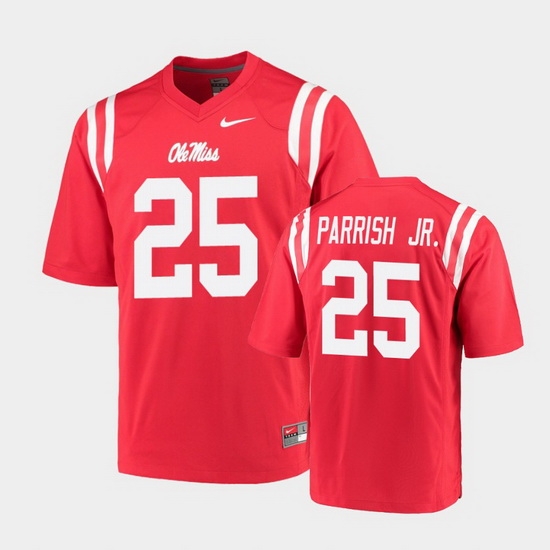 Men Ole Miss Rebels Henry Parrish Jr. College Football Red Game Jersey Men Ole Miss Rebels Henry Parrish Jr. College Football Red Game Jersey