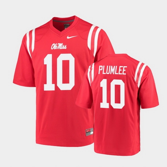 Men Ole Miss Rebels John Rhys Plumlee College Football Red Game Jersey Men Ole Miss Rebels John Rhys Plumlee College Football Red Game Jersey