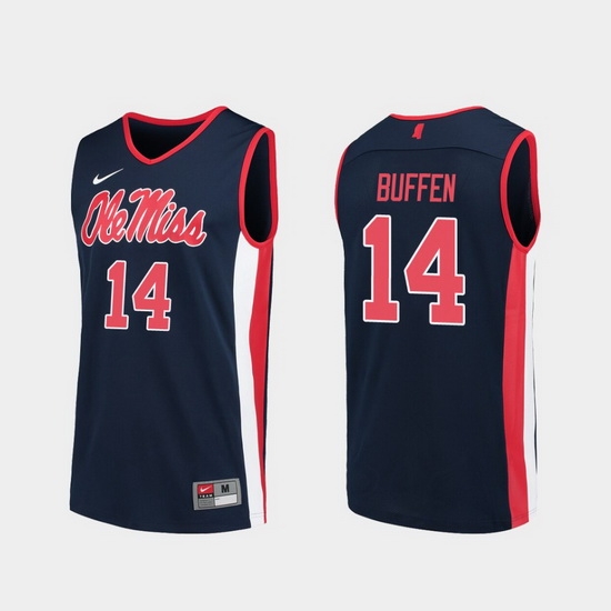 Men Ole Miss Rebels Kj Buffen Navy Replica College Basketball Jersey Men Ole Miss Rebels Kj Buffen Navy Replica College Basketball Jersey