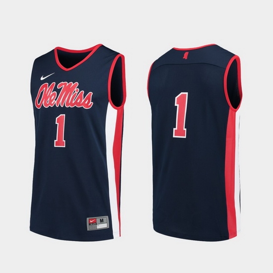 Men Ole Miss Rebels Navy Replica College Basketball Jersey Men Ole Miss Rebels Navy Replica College Basketball Jersey