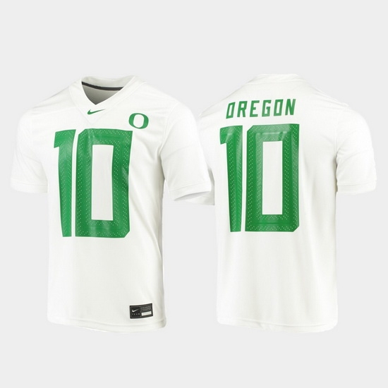 Men Oregon Ducks 10 White Game Jersey Men Oregon Ducks 10 White Game Jersey