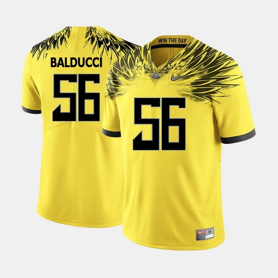 Men Oregon Ducks Alex Balducci College Football Yellow Jersey Men Oregon Ducks Alex Balducci College Football Yellow Jersey