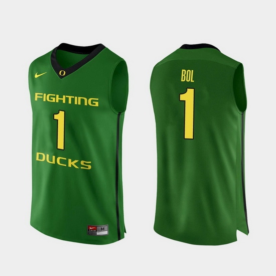 Men Oregon Ducks Bol Bol Apple Green Authentic College Basketball Jersey Men Oregon Ducks Bol Bol Apple Green Authentic College Basketball Jersey