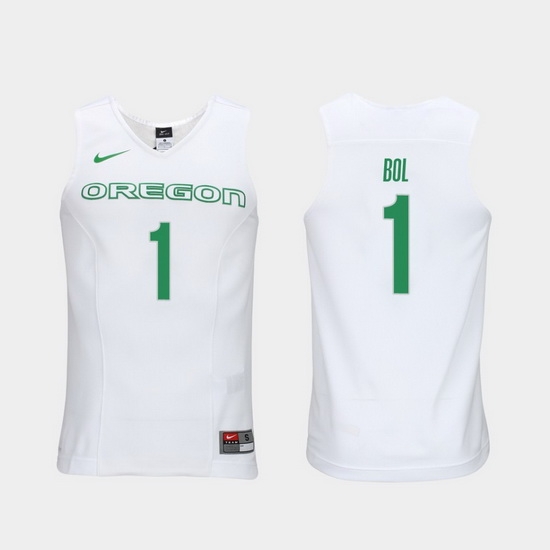Men Oregon Ducks Bol Bol White Elite Authentic Performance College Basketball Jersey Men Oregon Ducks Bol Bol White Elite Authentic Performance College Basketball Jersey