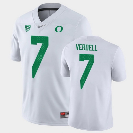 Men Oregon Ducks Cj Verdell Game White College Football Jersey Men Oregon Ducks Cj Verdell Game White College Football Jersey