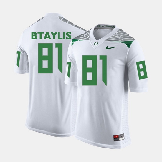 Men Oregon Ducks Evan Baylis College Football White Jersey Men Oregon Ducks Evan Baylis College Football White Jersey