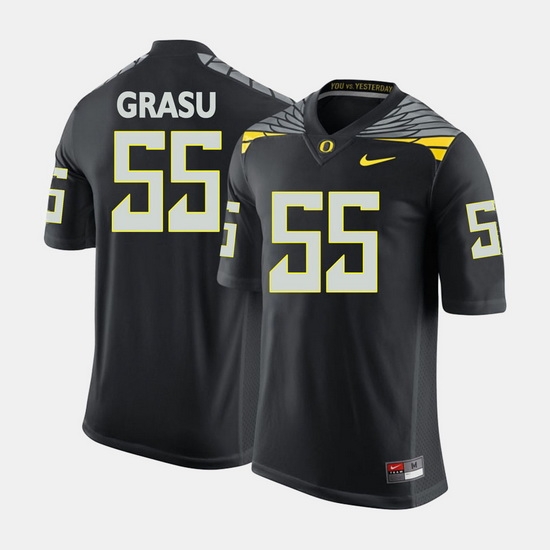 Men Oregon Ducks Hroniss Grasu College Football Black Jersey Men Oregon Ducks Hroniss Grasu College Football Black Jersey