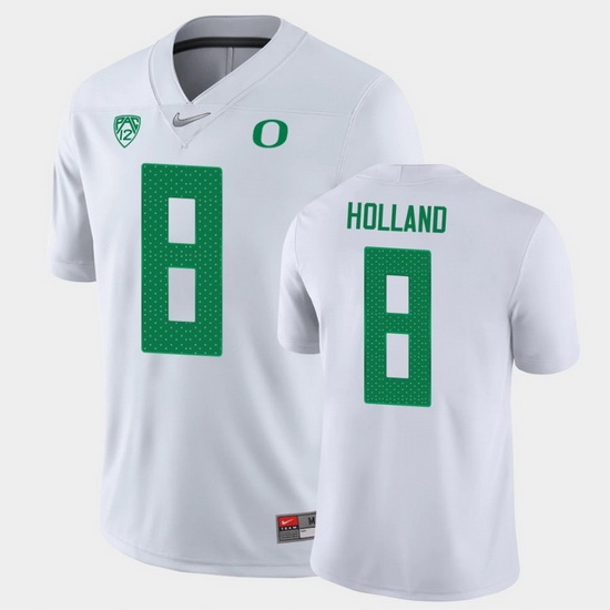 Men Oregon Ducks Jevon Holland Game White College Football Jersey Men Oregon Ducks Jevon Holland Game White College Football Jersey