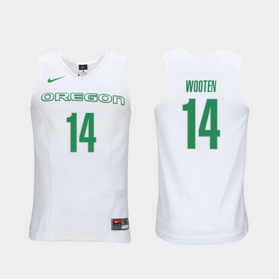 Men Oregon Ducks Kenny Wooten White Elite Authentic Performance College Basketball Jersey Men Oregon Ducks Kenny Wooten White Elite Authentic Performance College Basketball Jersey