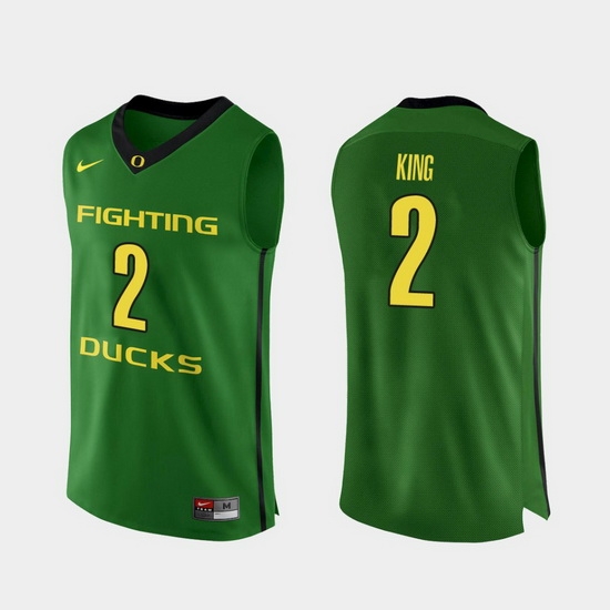 Men Oregon Ducks Louis King Apple Green Authentic College Basketball Jersey Men Oregon Ducks Louis King Apple Green Authentic College Basketball Jersey