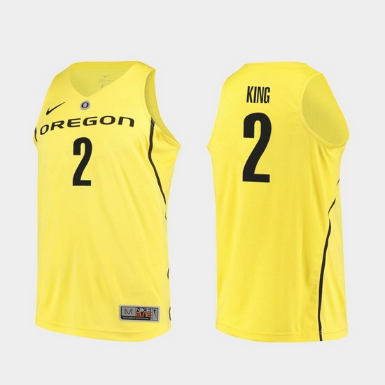 Men Oregon Ducks Louis King Yellow Authentic College Basketball Jersey Men Oregon Ducks Louis King Yellow Authentic College Basketball Jersey