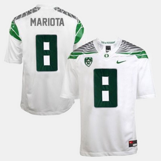 Men Oregon Ducks Marcus Mariota College Football White Jersey Men Oregon Ducks Marcus Mariota College Football White Jersey