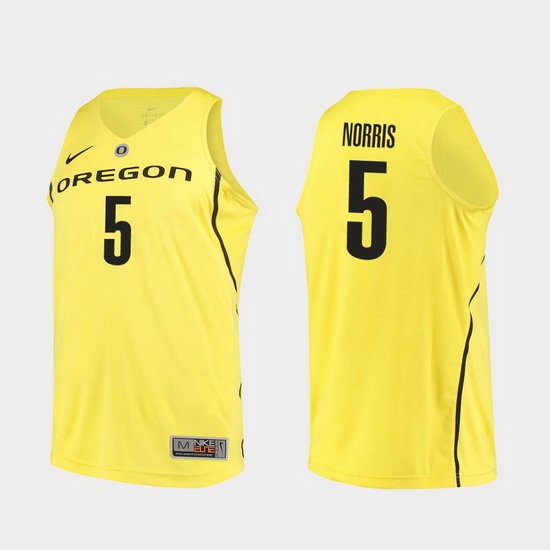 Men Oregon Ducks Miles Norris Yellow Authentic College Basketball Jersey Men Oregon Ducks Miles Norris Yellow Authentic College Basketball Jersey