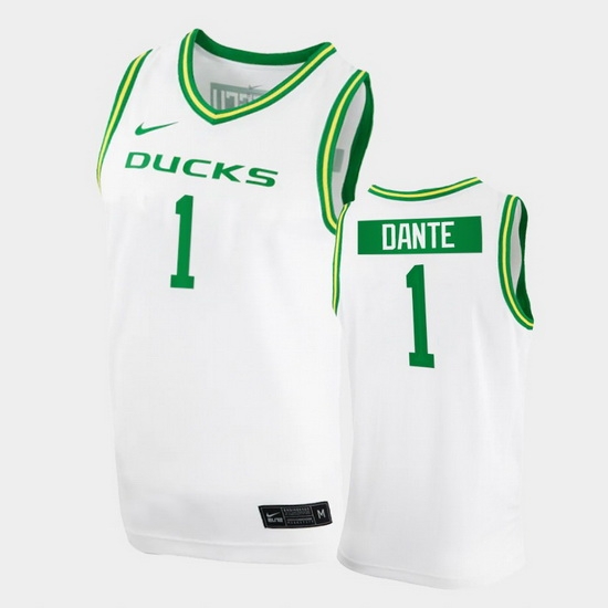 Men Oregon Ducks N'Faly Dante College Basketball White Replica 2020 21 Jersey Men Oregon Ducks N'Faly Dante College Basketball White Replica 2020 21 Jersey