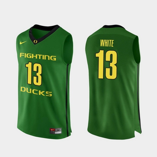 Men Oregon Ducks Paul White Apple Green Authentic College Basketball Jersey Men Oregon Ducks Paul White Apple Green Authentic College Basketball Jersey
