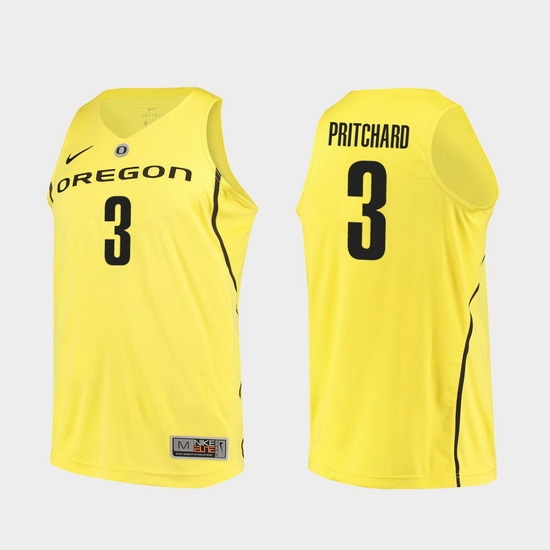 Men Oregon Ducks Payton Pritchard Yellow Authentic College Basketball Jersey Men Oregon Ducks Payton Pritchard Yellow Authentic College Basketball Jersey