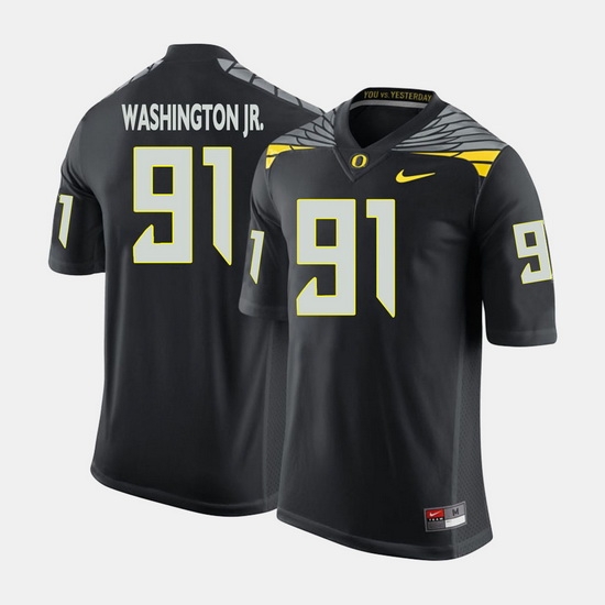 Men Oregon Ducks Tony Washington Jr. College Football Black Jersey Men Oregon Ducks Tony Washington Jr. College Football Black Jersey