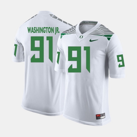Men Oregon Ducks Tony Washington Jr. College Football White Jersey Men Oregon Ducks Tony Washington Jr. College Football White Jersey