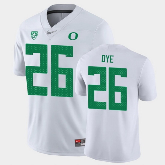 Men Oregon Ducks Travis Dye Game White College Football Jersey Men Oregon Ducks Travis Dye Game White College Football Jersey