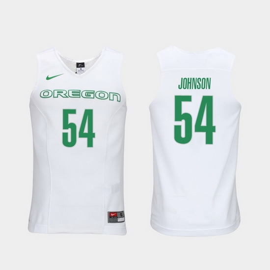 Men Oregon Ducks Will Johnson White Elite Authentic Performance College Basketball Jersey Men Oregon Ducks Will Johnson White Elite Authentic Performance College Basketball Jersey