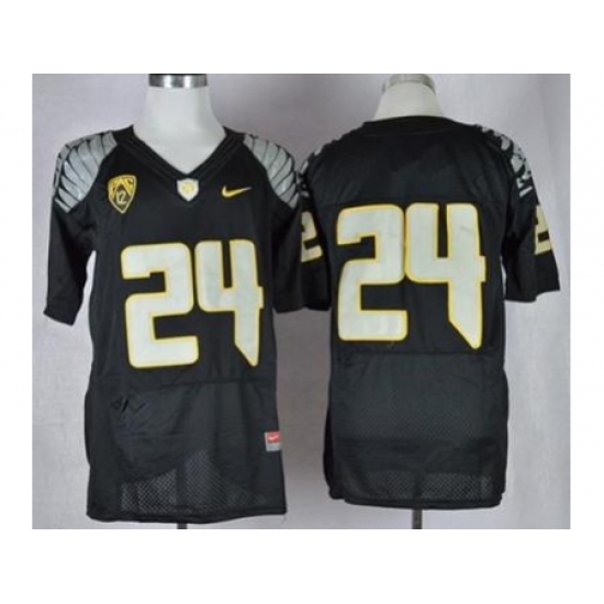 Oregon Ducks #24 Thomas Tyner Black Elite PAC-12 Patch Stitched NCAA Jersey Oregon Ducks #24 Thomas Tyner Black Elite PAC-12 Patch Stitched NCAA Jersey