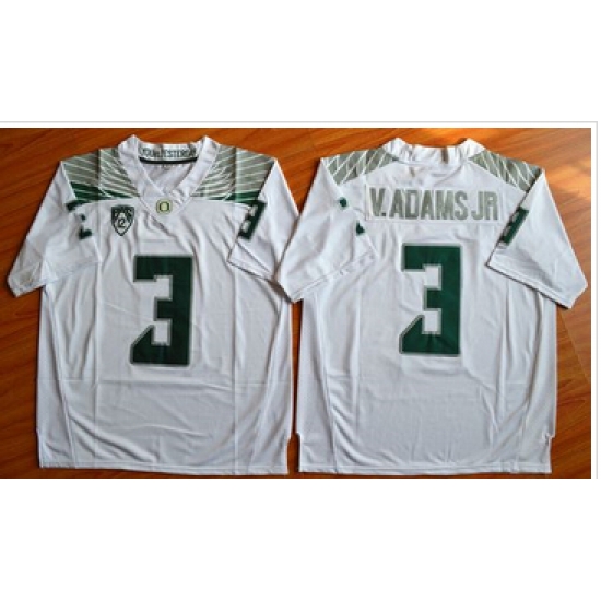Oregon Ducks #3 Vernon Adams Jr. Olive White Stitched NCAA Jersey Oregon Ducks #3 Vernon Adams Jr. Olive White Stitched NCAA Jersey