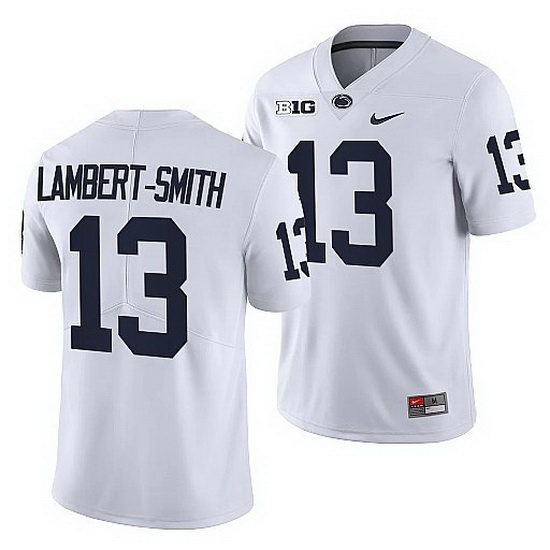 penn state nittany lions keandre lambert smith white college football men jersey penn state nittany lions keandre lambert smith white college football men jersey